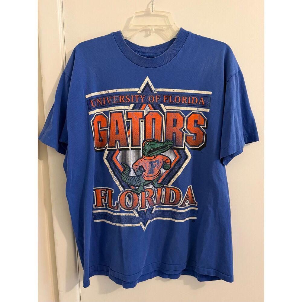 Vintage 80s 90s University of Florida Crew T-Shirt Mens XL UF Collegiate Mascot